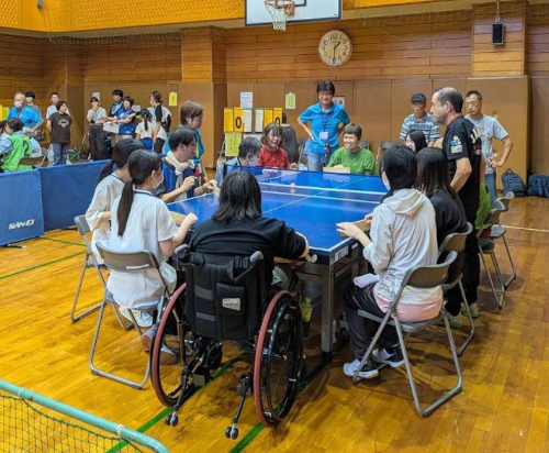 第一回あかし杯卓球バレー交流大会の様子